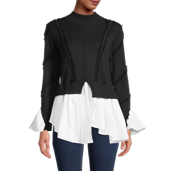 Avantlook Sweaters - Avantlook Ruffle Edge Top